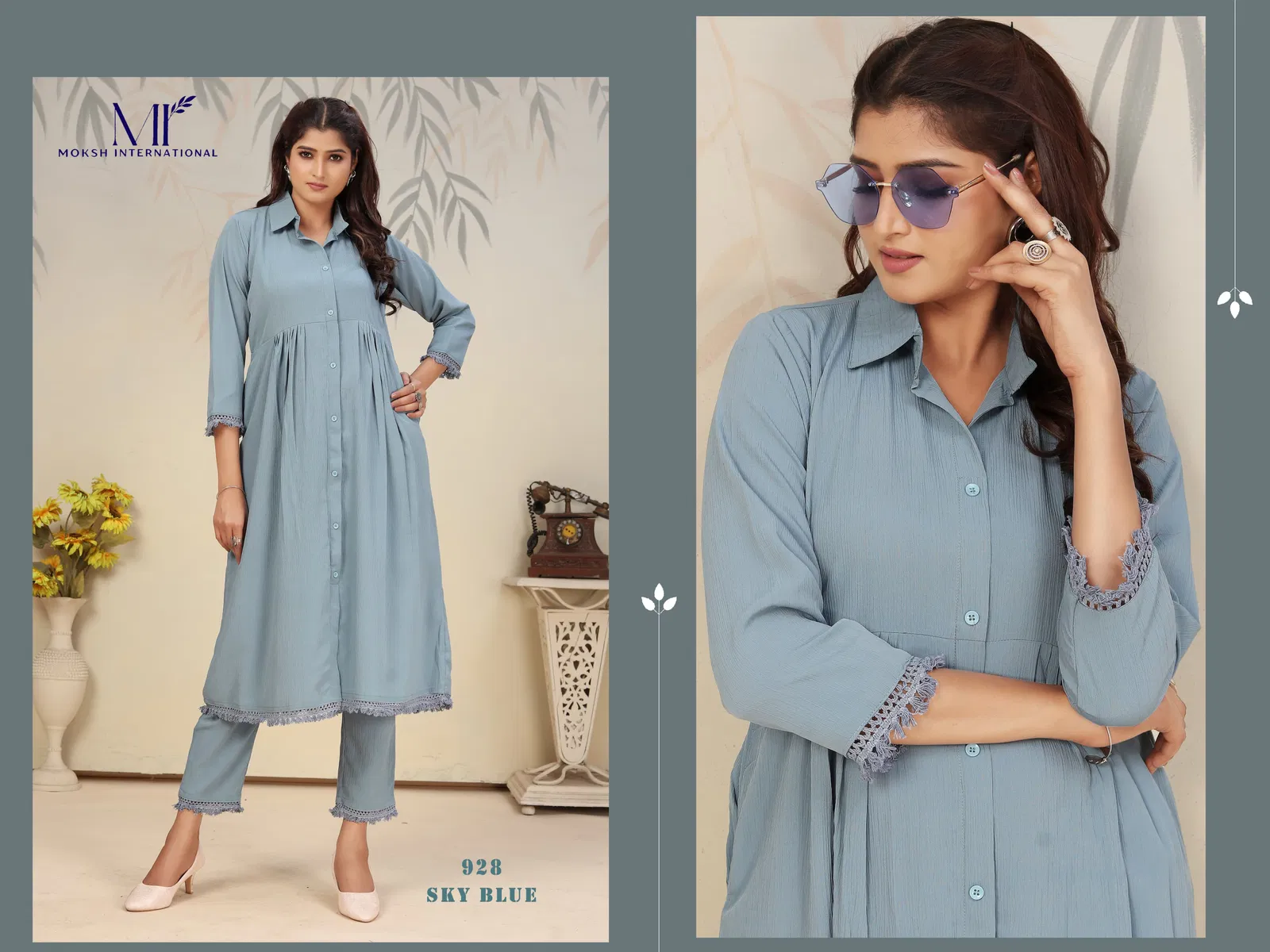Ice Vol 2 By Moksh Rinkal Cotton Kurti With Bottom Suppliers In India